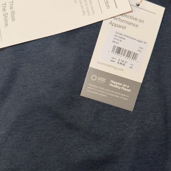New 30”
Vuori Sunday Performance Jogger ink Heather color - Picture 8 of 9